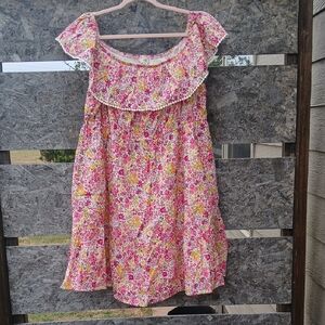 Terra & Sky Pink and Yellow Floral Dress